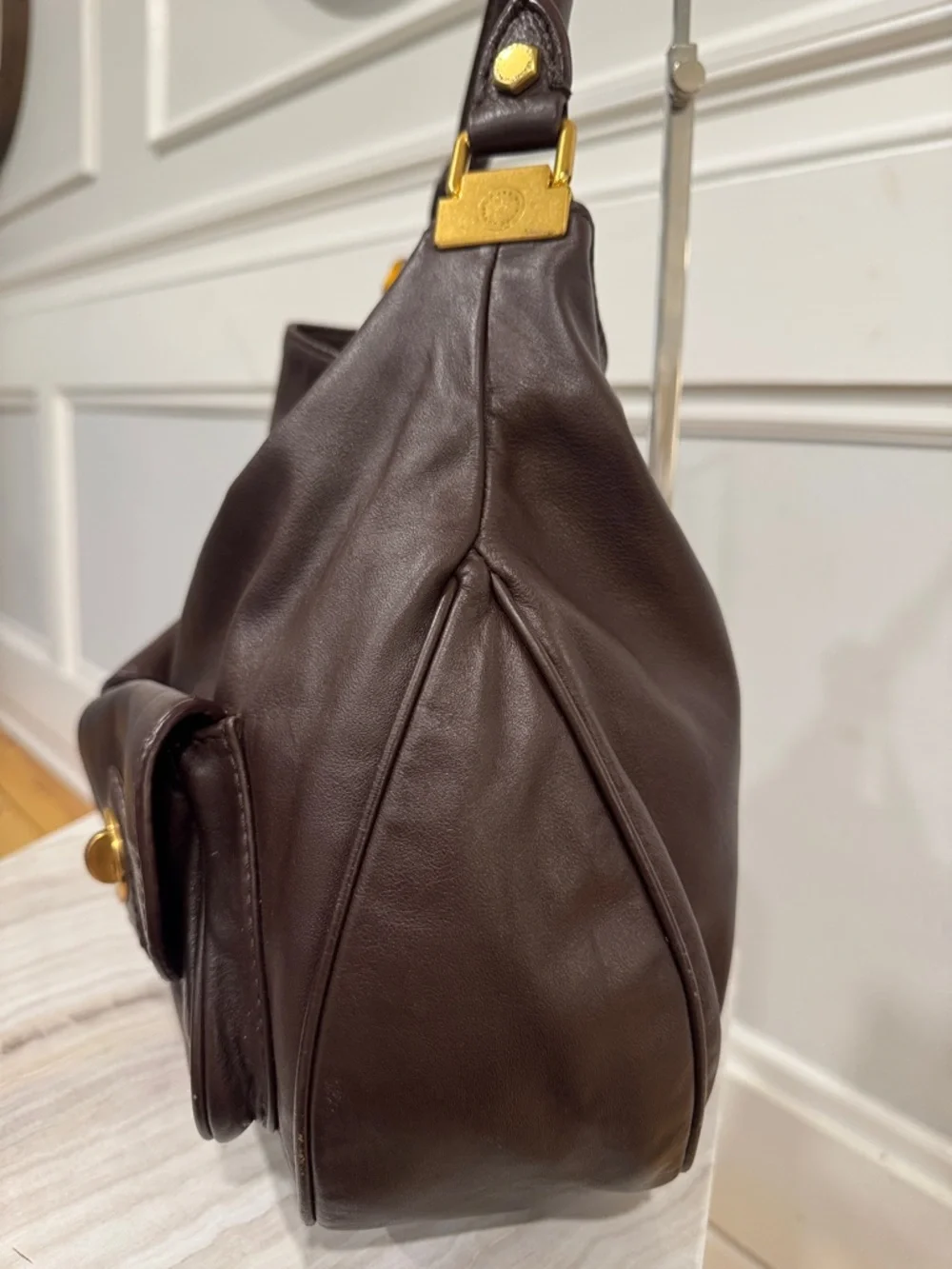 Marc Jacobs Bag Vintage Brown Leather Hobo